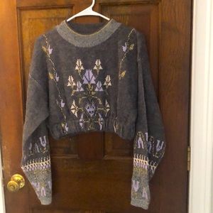 Weekend Edition cropped sweater purchased at Urban Outfitters.